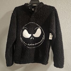 Disney The Nightmare‎ Before Christmas Fleece Sweatshirt Womens XS Embroidered